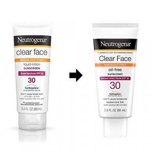 Neutrogena Clear Face Liquid Lotion Sunscreen For Acne-Prone Skin, Broad Spectrum Spf 30, 3 Fl. Oz.