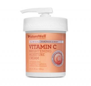 NATUREWELL Vitamin C Brightening Moisture Cream for Face, Body, & Hands, Visibly Enhances Skin Tone, Helps Improve Overall Texture & Provides Lasting