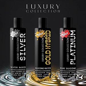 Wet Platinum Silicone Based Sex Lube 16 Ounce Premium Personal Luxury Lubricant-Condom Safe Hypoallergenic Glycerin Paraben Free Intimacy