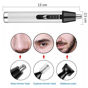 Ear and Nose Hair Trimmer for Men,Professional USB Rechargeable Nostril Nasal Mens Nose and Ear Trimmer,4 in 1 Waterproof Painless Nose Hair Clipper