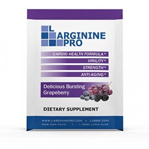 L-arginine Pro Supplement ON-The-GO Single Serve Travel Packets - 5,500mg of L-arginine Plus 1,100mg L-Citrulline (1 Bag (30 Packets), Grapeberry)