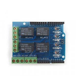 HiLetgo 5V 4 Channel Relay Shield for UNO R3 Relay Shield Four Channel Relay Shield for UNO R3