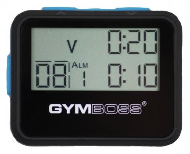 Gymboss Interval Timer and Stopwatch - Black / Blue SOFTCOAT