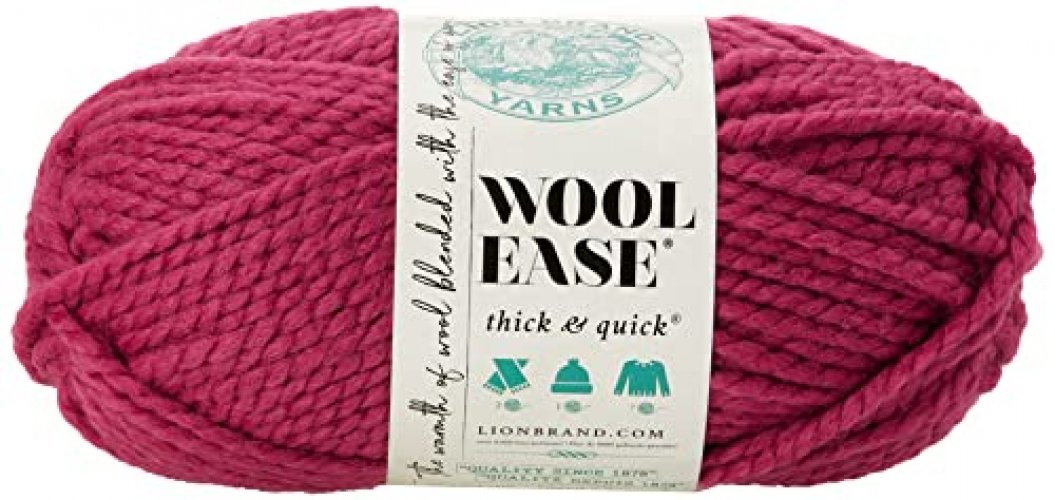 Lion Brand Yarn Wool-Ease Thick & Quick Yarn, Soft And Bulky Yarn For  Knitting, Crocheting, And Crafting, 1 Skein, Raspberry - Imported Products  from USA - iBhejo