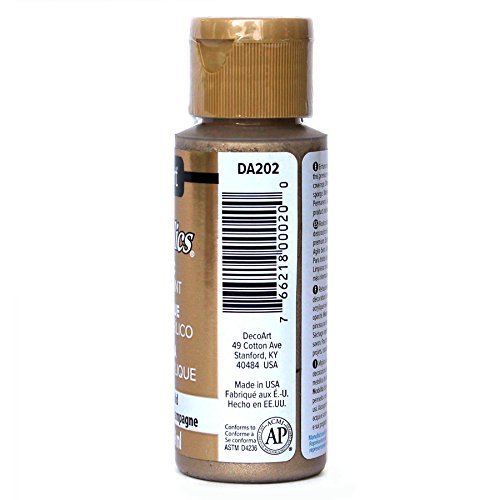 DecoArt Dazzling Metallics 2-Ounce Champagne Gold Acrylic Paint