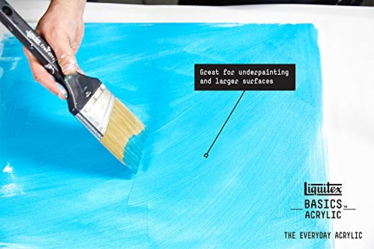 Liquitex Basics Acrylic Paint - Light Blue Permanent, 400ml Bottle