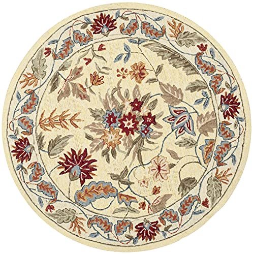 Safavieh Chelsea Collection 4' Round Ivory Hk141A Hand-Hooked