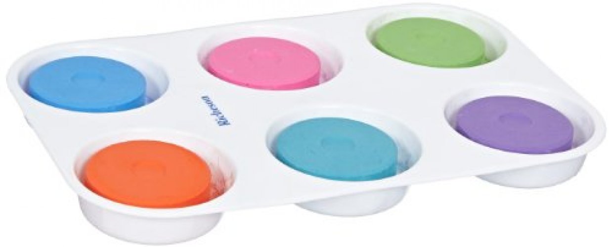 Amazon.com: Sax Non-Toxic Giant Tempera Paint Cakes with Tray - 2 1/4 x 3/4  inch - Set of 9 - Assorted Colors - 402321 : Arts, Crafts & Sewing