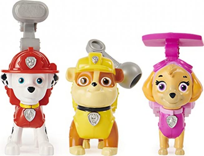 Paw Patrol, Action Pack Pups Marshall, Skye and Rubble 3-Pack of Collectible  Toy Figures with Sounds and Phrases - Imported Products from USA - iBhejo
