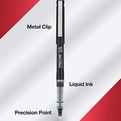Pilot 0.5 mm Precise Grip Rolling Ball Stick Pen, Extra Fine Point - Black