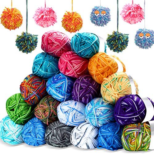 Soft Hand Knitting Yarn Eye-catching Various Occasions Daily Accessories  Acrylic Yarn Skeins Bulk Yarn Kit