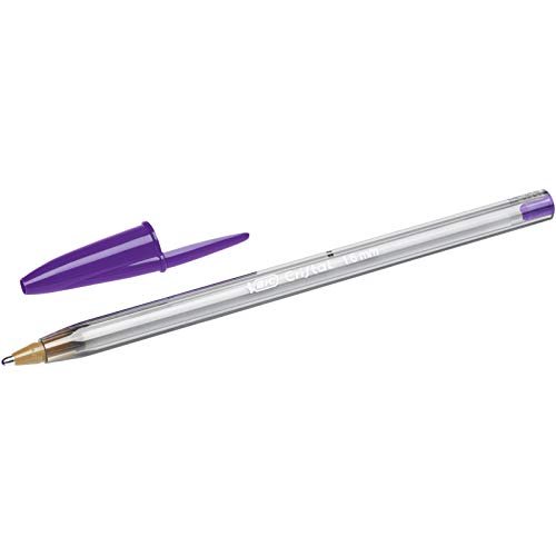 BIC CRISTAL BLUE INK COLOUR Ballpoint Pen BROAD/THICK 1.6 mm Point