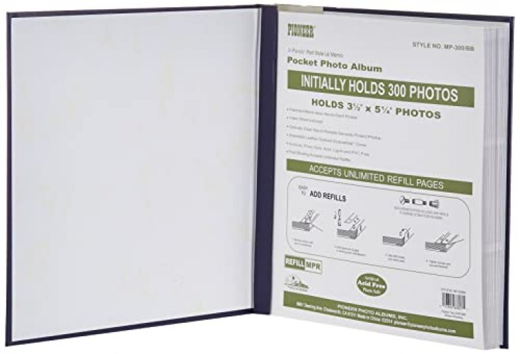 Pioneer Photo Albums MP-300/BB 300-Pocket Post Bound Leatherette Cover  Photo Album for 3.5 by 5.25-Inch Prints, Bay Blue - Imported Products from  USA - iBhejo