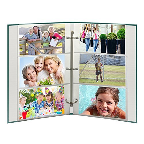3-Ring Photo Album 300 Pockets Hold 4x6 Photos Teal