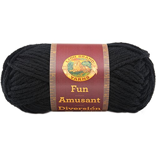 Lion Brand Yarn 99-153 Fun Yarn, Black - Imported Products from