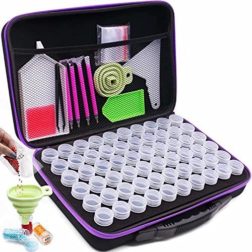 ARTDOT Diamond Painting Storage Containers, 60 Slots Diamond Painting  Accessories Shockproof Jars for Jewelry Beads Rings Charms Glitter  Rhinestones - Imported Products from USA - iBhejo