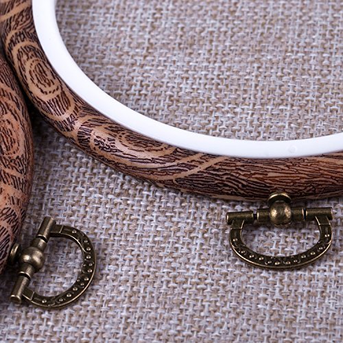 Pllieay 6 Pieces 6 inch/ 15cm Round Embroidery Hoops Bamboo Circle Cross  Stitch Hoop Rings for Craft Sewing