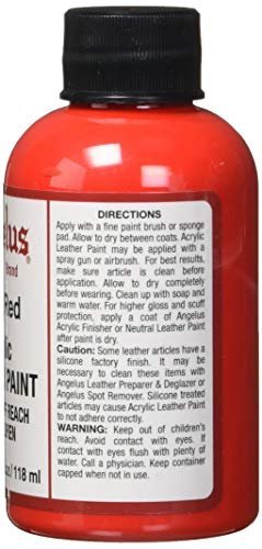 Angelus Acrylic Leather Paint Chili Red 4oz