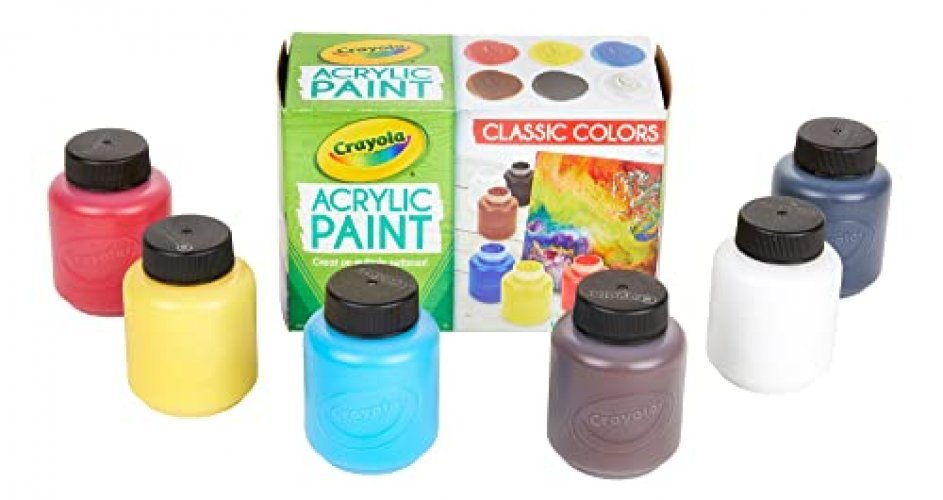 Crayola Acrylic Paint - Assorted Colors (6ct), Kids Paint, Arts & Crafts  Supplies for Kids, Great For Art Projects & DIY Crafts