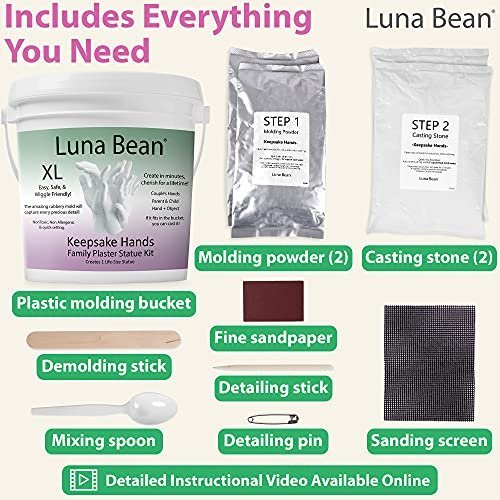 Luna Bean Huge Oversize XL Family Hand Casting Kit – Family Size