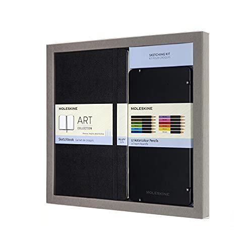 Moleskine Art Collection Sketchbook, 5x8, Plain, Black, Hard