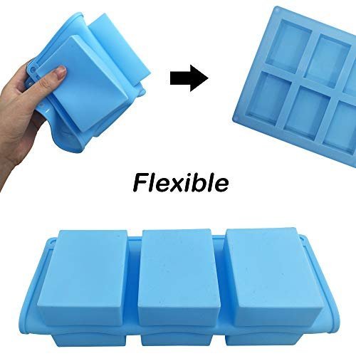 13 pcs Soap Making Molds, FineGood Food Grade Silicone Soap Mold, Cupcake  Muffin Soft Baking Pan Mould for DIY Homemade Craft - Blue, Rose Red