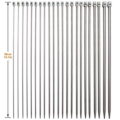  SAVITA 16pcs Large-Eye Blunt Needles, Stainless Steel