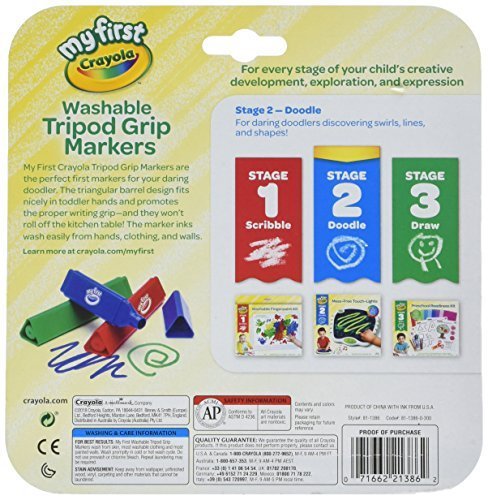Crayola My First, Tripod Washable Markers For Toddlers, 8Ct - Imported  Products from USA - iBhejo