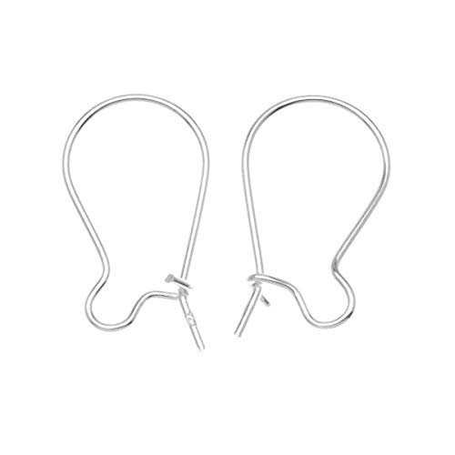 Beadaholique 5005150 12-Piece Sterling Earring Backs, 5.5mm, Silver