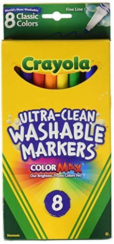  Crayola 8 Count Ultra Clean Washable Large Crayons Color Max  (Pack of 3) : Toys & Games