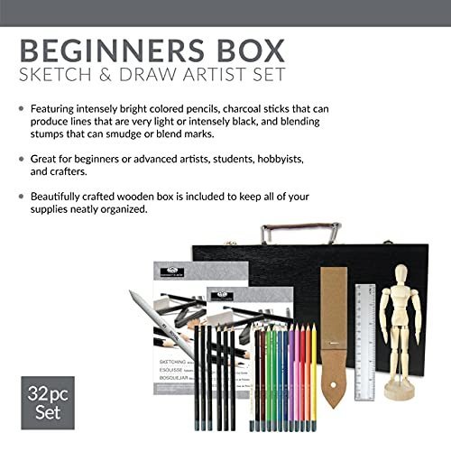 Royal Brush Beginner Drawing Wood Box Set