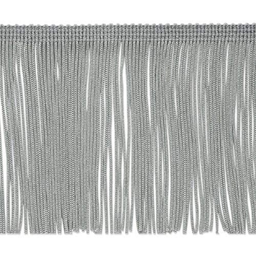 Trims by The Yard 4 Glitter Chainette Fringe Trim | Metallic Silver | (Per Yard)