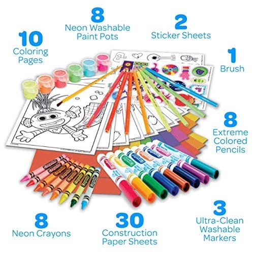 Crayola Trolls World Tour Paint Set, Trolls 2, Holiday Gift for