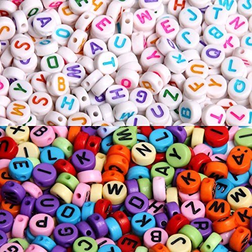 100Pcs Acrylic Letter A Alphabet Silicone Beads Vowel Letter Beads