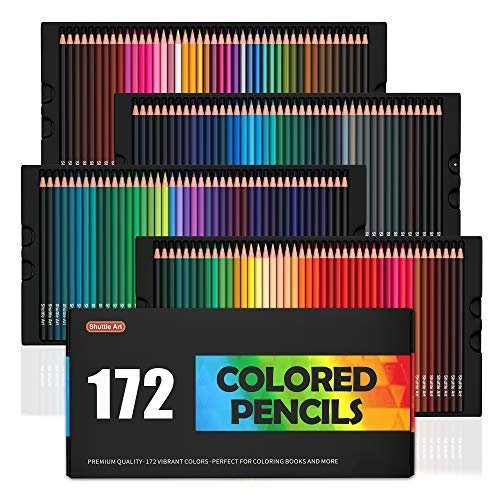 172 Colored Pencils, Shuttle Art Soft Core Color Pencil Set for Adult  Coloring Books Artist Drawing Sketching Crafting - Imported Products from  USA - iBhejo