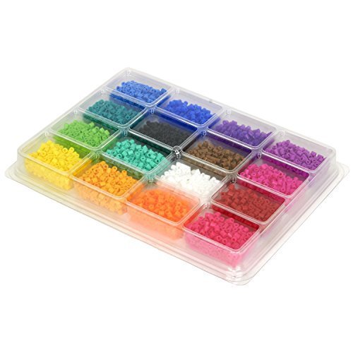 Perler 17605 Assorted Fuse Beads Kit with Storage Tray and Pattern