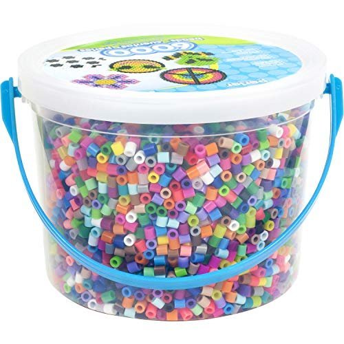 Perler Beads Fuse Beads for Crafts, Small, 6000pcs Black Bucket