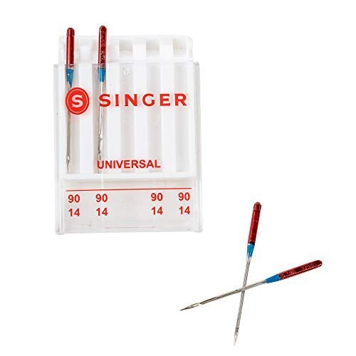 SINGER 4723 Universal Regular Point Sewing Machine Needles, Size 90/14,  4-Count 