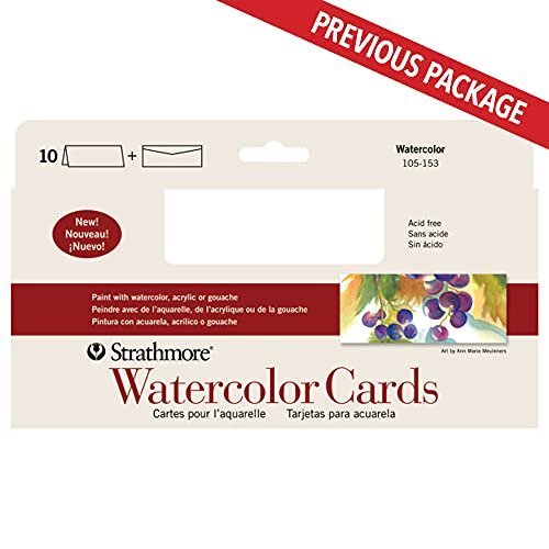 Strathmore Watercolor Cards With Envelopes, Slim, 3.875X9 Inches, 10 Cards  (140Lb/300G) - Artist Paper For Adults And Students - Imported Products  from USA - iBhejo
