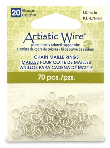 Artistic Wire 20 Gauge, Chain Maille Rings, Round, Tarnish