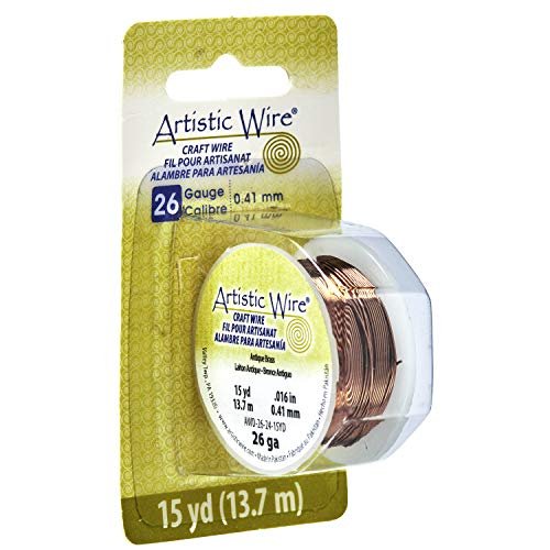  Artistic Wire 26 Gauge Tarnish Resistant Brass Craft Jewelry  Wrapping Wire, Gold Color, 15 yd