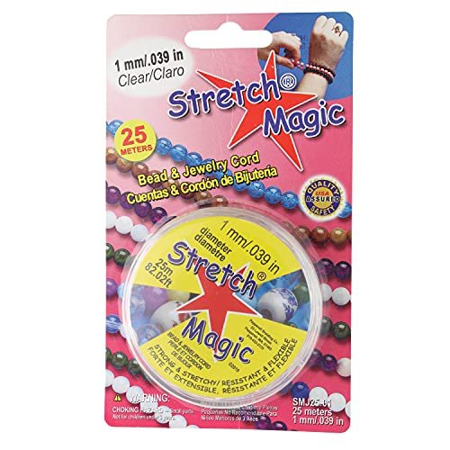 Stretch Magic Bead & Jewelry Cord - Strong & Stretchy, Easy To Knot - Clear  Color - 1Mm Diameter - 25-Meter (82 Ft) Spool - Elastic String For Making -  Imported Products from USA - iBhejo