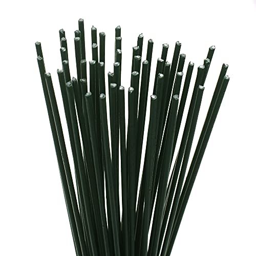 COSMOS Pack of 50 PCS Dark Green Floral Plant Stakes Artificial Flower Stub  Stem for Handmade DIY Craft, 12 Inch - Imported Products from USA - iBhejo