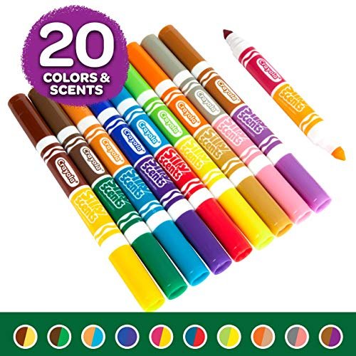 Crayola Silly Scents Dual Ended Markers, Sweet Scented Markers, 10 Count,  Gift For Kids, Age 3, 4, 5, 6 - Imported Products from USA - iBhejo
