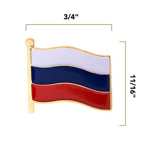 Russia Russian Waving Flag Country Bike Motorcycle Hat Cap lapel Pin 