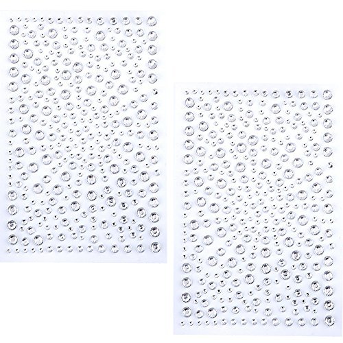 4 Mm CLEAR Self Adhesive Rhinestone Strips Circle Bling Stickers