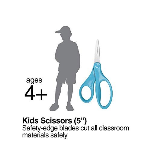  Fiskars 5 Inch Pointed Tip Kids Scissors Classroom Pack,  Pack Of 12 : Learning: Classroom