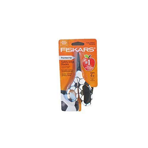 FISKARS POINTED-TIP 5 SAFETY EDGE BLADES SCISSORS - AGES 4+