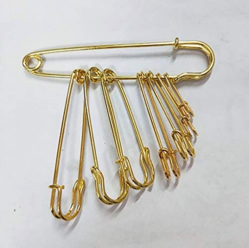 20PCS Heavy Duty Metal Safety Pins Strong Blanket Pins for Knitted Fabric  Skirts Kilt Crafts (Gold, Length 2) - Imported Products from USA - iBhejo