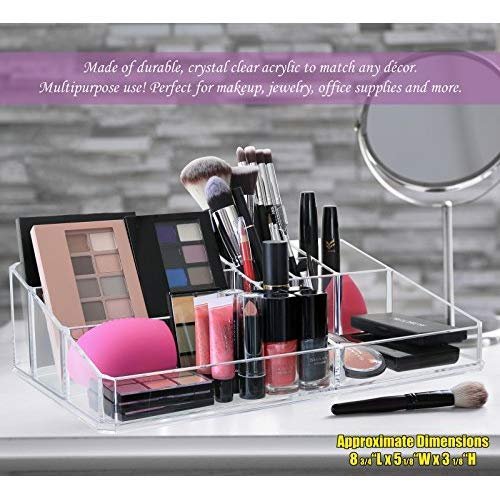 Greenco Multipurpose Acrylic 9 Compartment Vanity Holder Cosmetic And  Jewelry Storage Organizer - Imported Products from USA - iBhejo